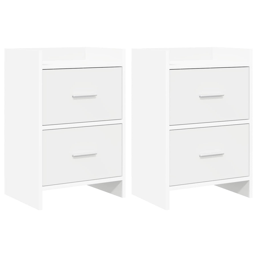 Bedside Tables 2 pcs White 40 x 30 x 60 cm Engineered Wood