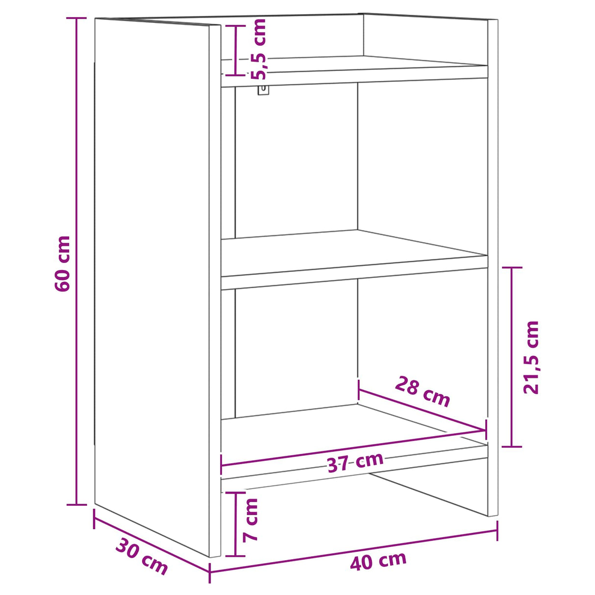 Bedside Tables 2 pcs Sonoma Oak 40 x 30 x 60 cm Engineered Wood