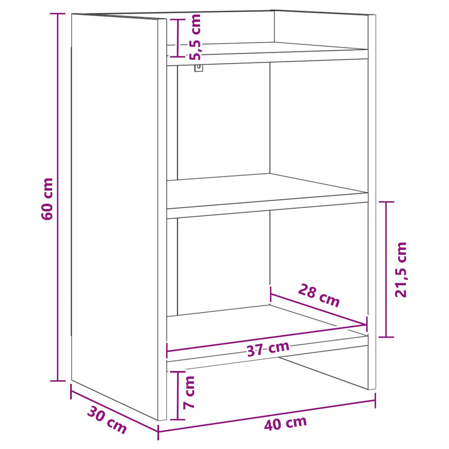 Bedside Tables 2 pcs Sonoma Oak 40 x 30 x 60 cm Engineered Wood