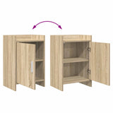 Bedside Tables 2 pcs Sonoma Oak 40 x 30 x 60 cm Engineered Wood - Close-Up Angle