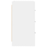 Bedside Tables White 40 x 36 x 70 cm Engineered Wood - 45-Degree Angle