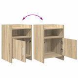 Bedside Tables 2 pcs Sonoma Oak 40 x 36 x 60 cm Engineered Wood - Close-Up Angle