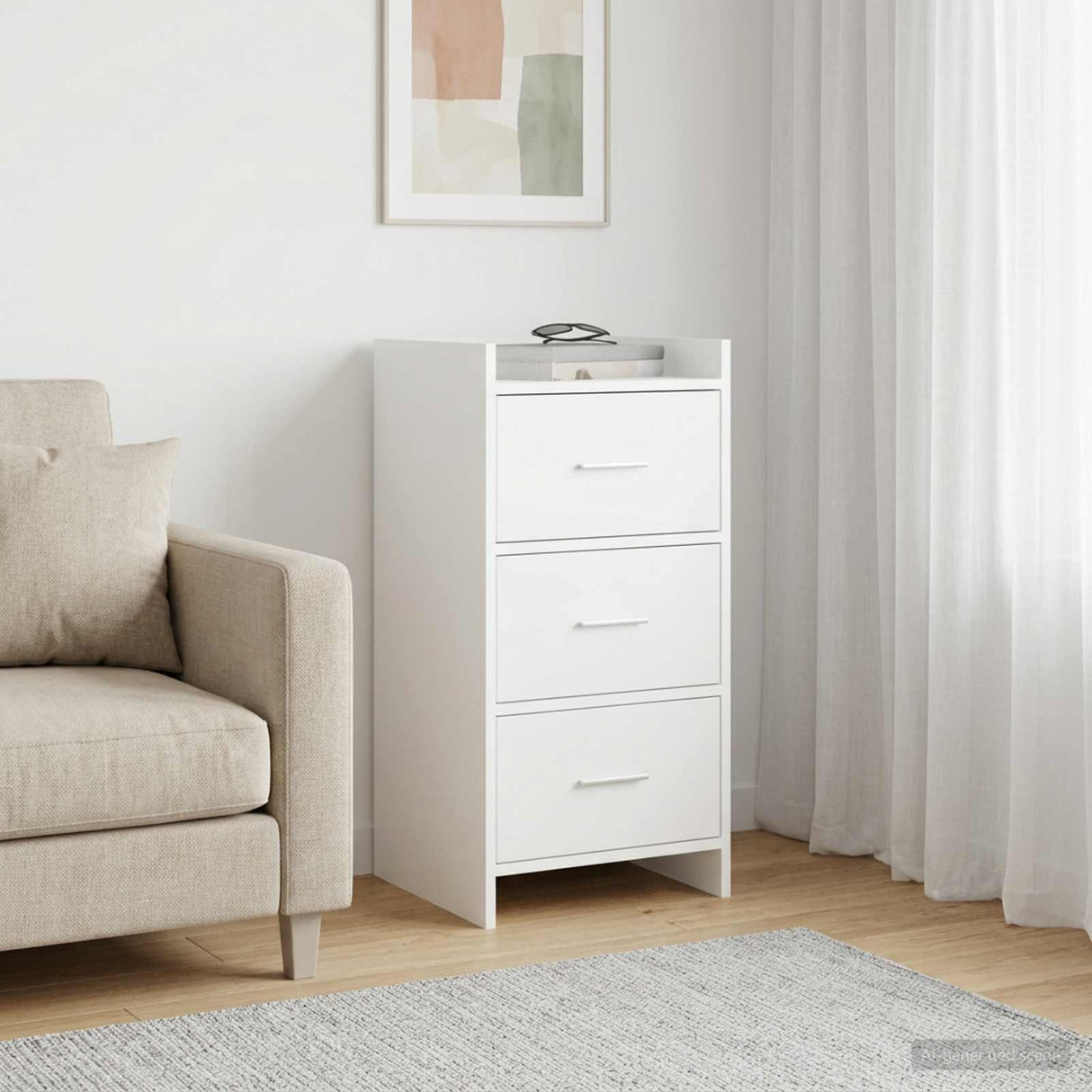 Sideboard White 40 x 36 x 80 cm Engineered Wood