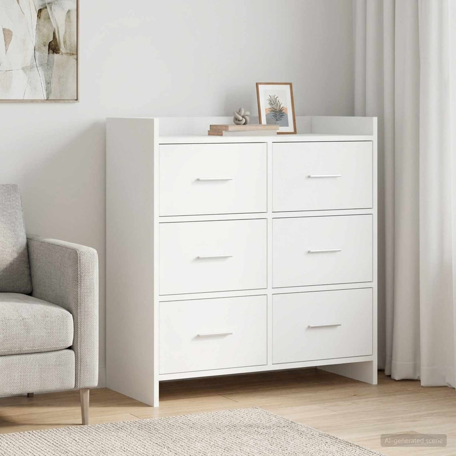 Sideboard White 75 x 33 x 80 cm Engineered Wood