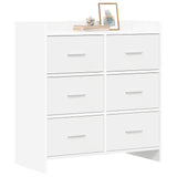 Sideboard White 75 x 33 x 80 cm Engineered Wood - Side View