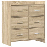 Sideboard Sonoma Oak 75 x 33 x 80 cm Engineered Wood - Front View