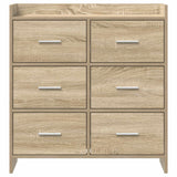 Sideboard Sonoma Oak 75 x 33 x 80 cm Engineered Wood - 45-Degree Angle