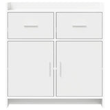 Sideboard White 75 x 36 x 80 cm Engineered Wood - 45-Degree Angle