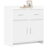 Sideboard White 75 x 36 x 80 cm Engineered Wood - Side View