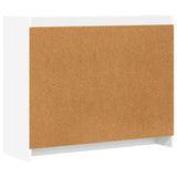 Sideboard White 98.5 x 33 x 80 cm Engineered Wood - Close-Up Angle