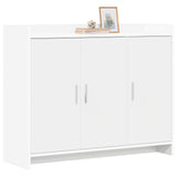 Sideboard White 98.5 x 33 x 80 cm Engineered Wood - Side View