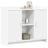 Sideboard White 98.5 x 33 x 80 cm Engineered Wood - Side View
