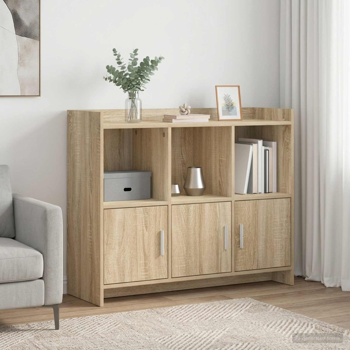 Sideboard Sonoma Oak 98.5 x 33 x 80 cm Engineered Wood