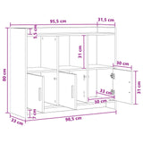 Sideboard Sonoma Oak 98.5 x 33 x 80 cm Engineered Wood