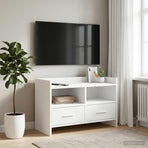 TV Cabinet 71.5 x 33 x 47 cm White Engineered Wood