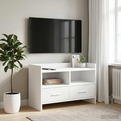 TV Cabinet 71.5 x 33 x 47 cm White Engineered Wood