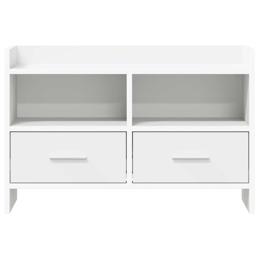 TV Cabinet 71.5 x 33 x 47 cm White Engineered Wood