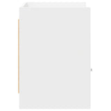 TV Cabinet 71.5 x 33 x 47 cm White Engineered Wood - Rear View