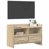 TV Cabinet 71.5 x 33 x 47 cm Sonoma Oak Engineered Wood - Front View