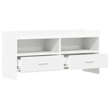 TV Cabinet 100 x 33 x 47 cm White Engineered Wood
