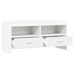 TV Cabinet 100 x 33 x 47 cm White Engineered Wood