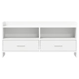 TV Cabinet 100 x 33 x 47 cm White Engineered Wood