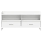 TV Cabinet 100 x 33 x 47 cm White Engineered Wood