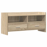 TV Cabinet 100 x 33 x 47 cm Sonoma Oak Engineered Wood - Front View