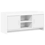 TV Cabinet 102 x 33 x 47 cm White Engineered Wood - Front View