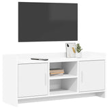 TV Cabinet 102 x 33 x 47 cm White Engineered Wood - Side View