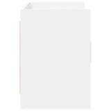 TV Cabinet 102 x 33 x 47 cm White Engineered Wood - Rear View