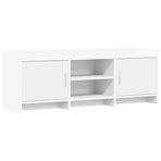 TV Cabinet 130 x 33 x 47 cm White Engineered Wood