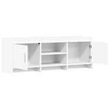 TV Cabinet 130 x 33 x 47 cm White Engineered Wood