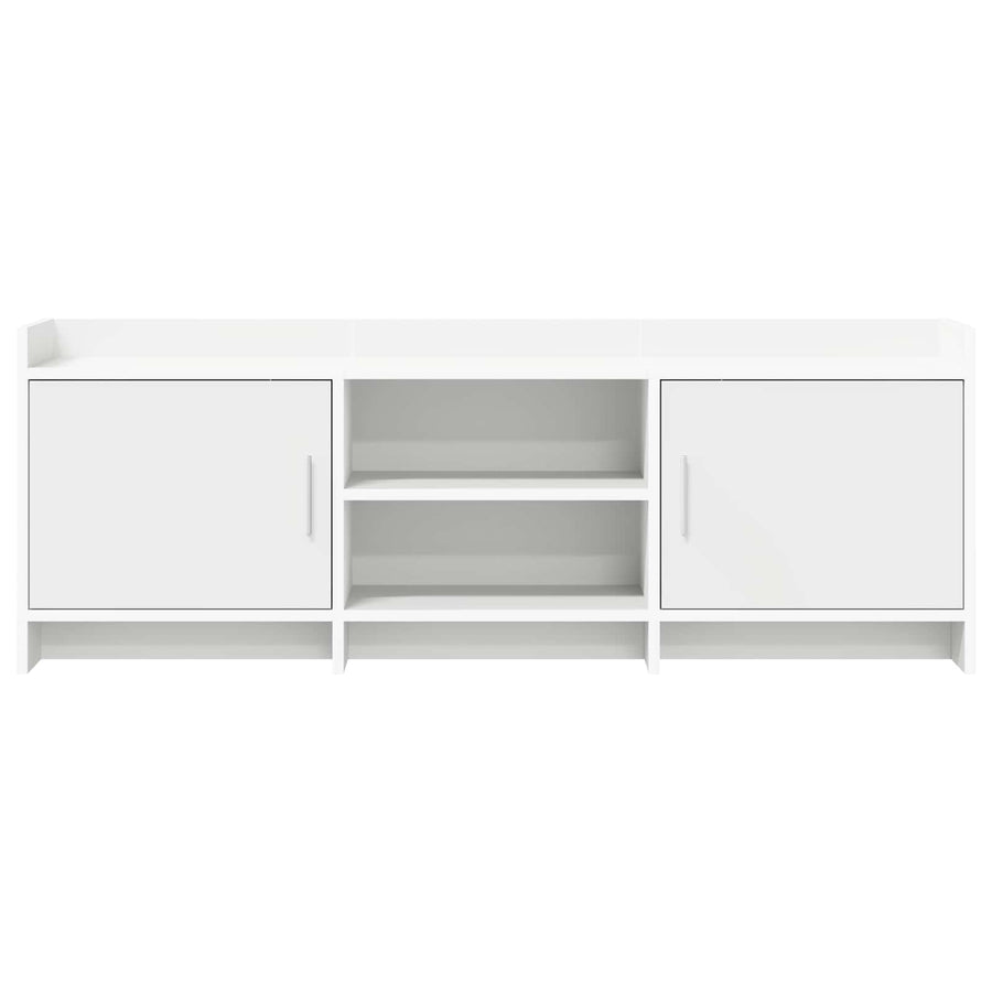 TV Cabinet 130 x 33 x 47 cm White Engineered Wood