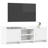 TV Cabinet 130 x 33 x 47 cm White Engineered Wood
