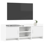 TV Cabinet 130 x 33 x 47 cm White Engineered Wood