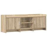 TV Cabinet 130 x 33 x 47 cm Sonoma Oak Engineered Wood - Front View