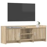 TV Cabinet 130 x 33 x 47 cm Sonoma Oak Engineered Wood - Side View