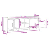 TV Cabinet 130 x 33 x 47 cm Sonoma Oak Engineered Wood