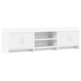 TV Cabinet 168 x 33 x 47 cm White Engineered Wood - Front View