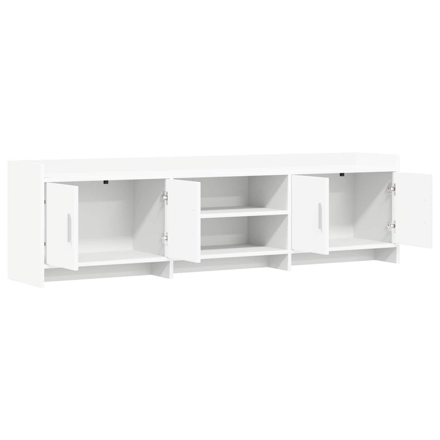 TV Cabinet 168 x 33 x 47 cm White Engineered Wood