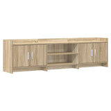 TV Cabinet 168 x 33 x 47 cm Sonoma Oak Engineered Wood - Front View