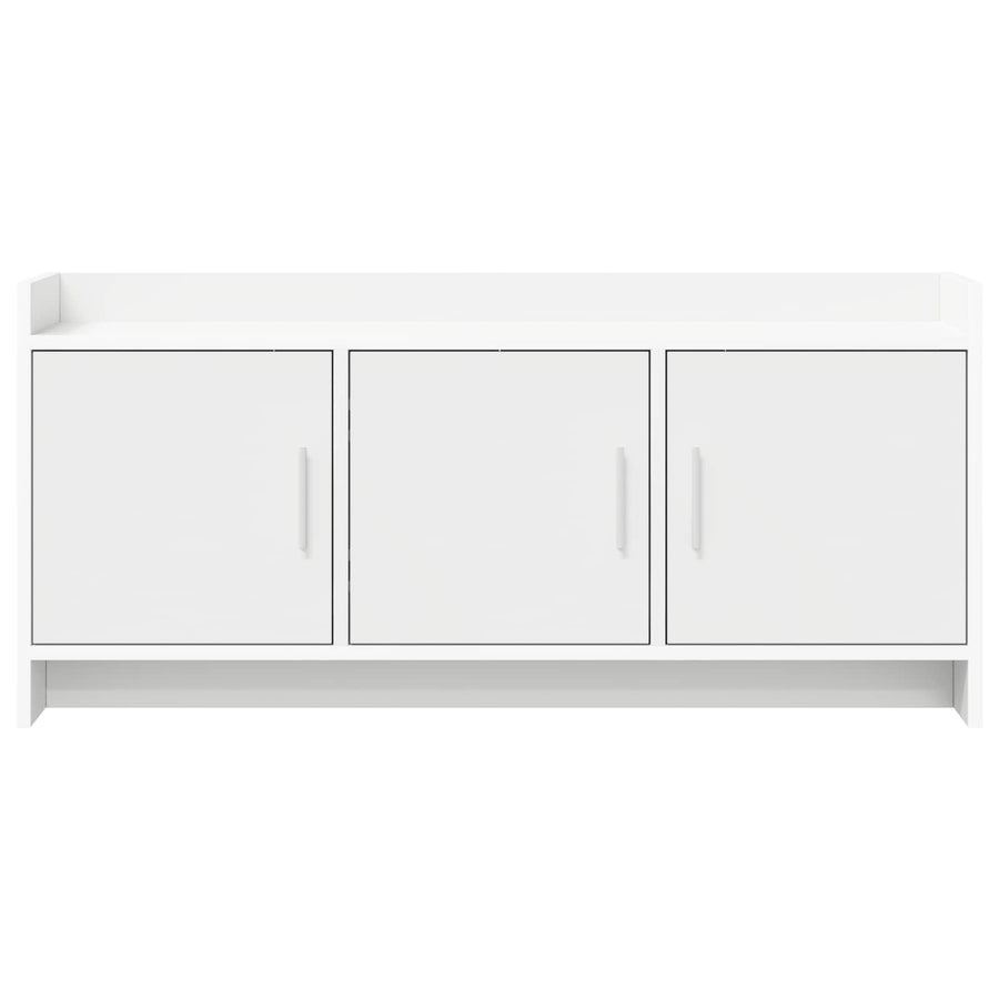 TV Cabinet 102 x 33 x 47 cm White Engineered Wood