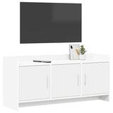 TV Cabinet 102 x 33 x 47 cm White Engineered Wood - Side View