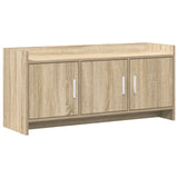 TV Cabinet 102 x 33 x 47 cm Sonoma Oak Engineered Wood - Front View