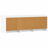 TV Cabinet 130 x 33 x 47 cm White Engineered Wood - Close-Up Angle