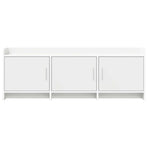 TV Cabinet 130 x 33 x 47 cm White Engineered Wood