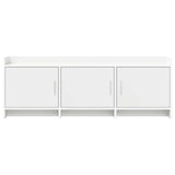 TV Cabinet 130 x 33 x 47 cm White Engineered Wood - 45-Degree Angle