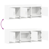TV Cabinet 130 x 33 x 47 cm White Engineered Wood - Extra Image
