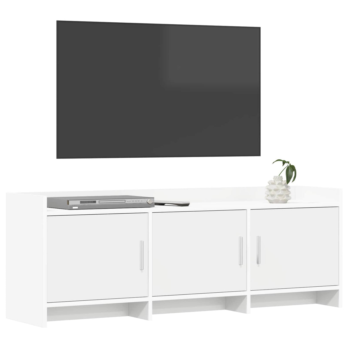 TV Cabinet 130 x 33 x 47 cm White Engineered Wood
